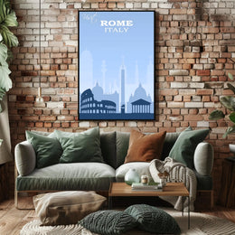 Visit Rome, Italy Travel Poster