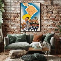 Latin America Confronts Axis Powers Poster PosterGoat