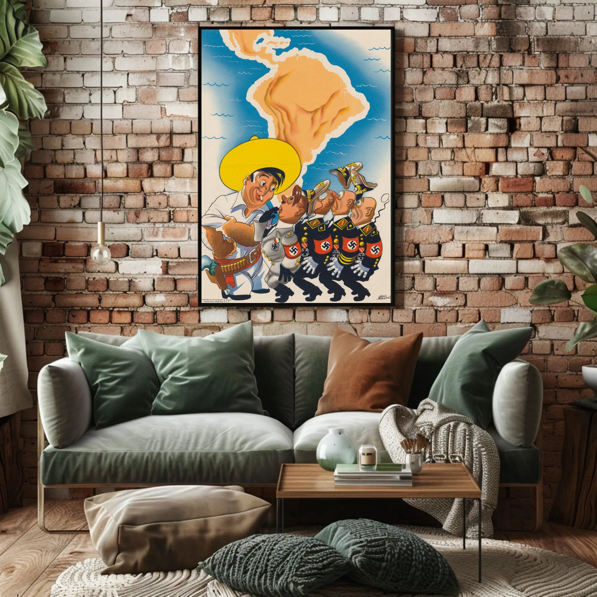 Latin America Confronts Axis Powers Poster PosterGoat