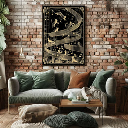 Futuristic Cityscape Art Poster