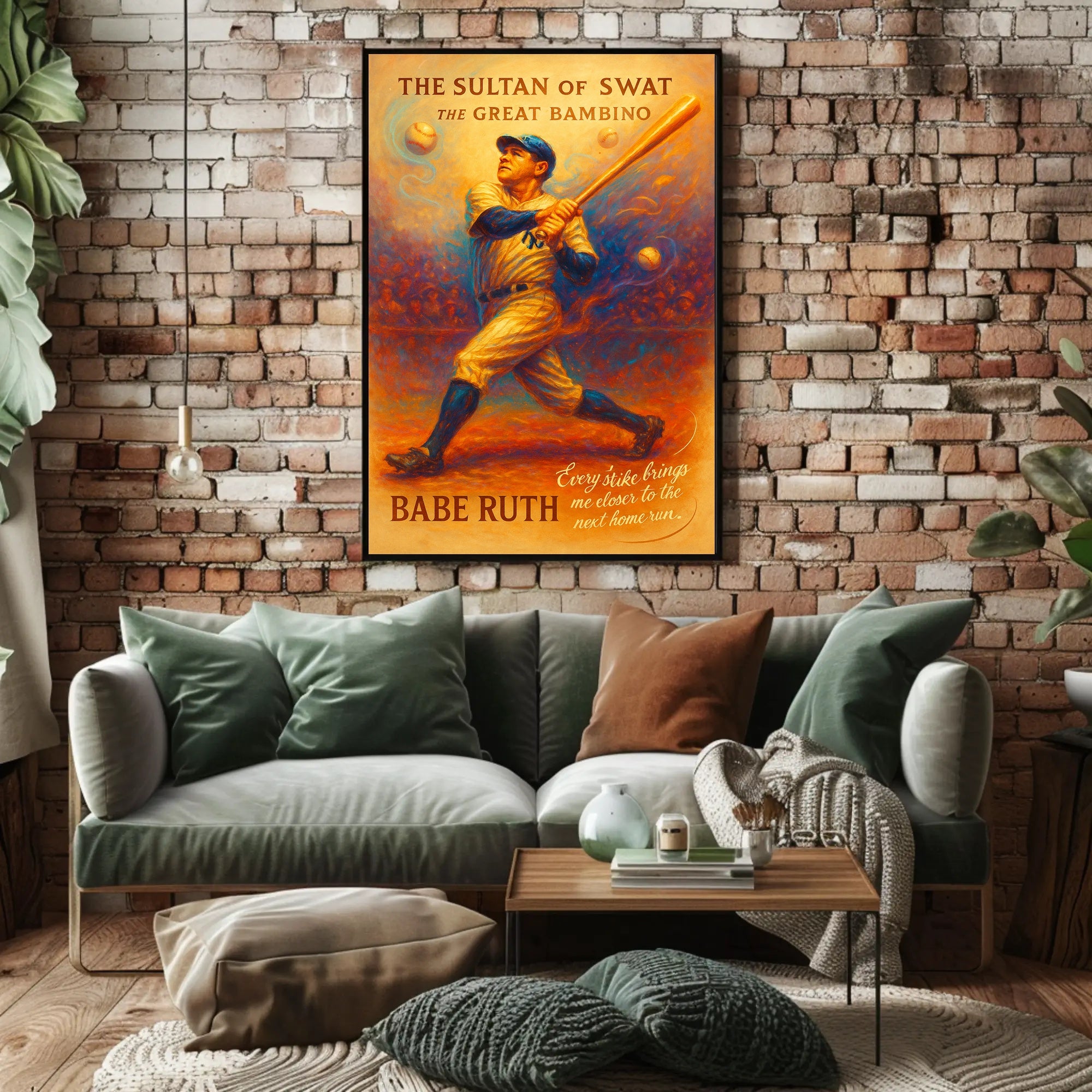 Babe Ruth Vintage Baseball Sports Poster