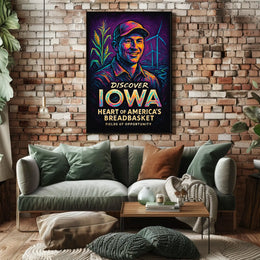 Discover Iowa Heart of Americas Breadbasket Poster