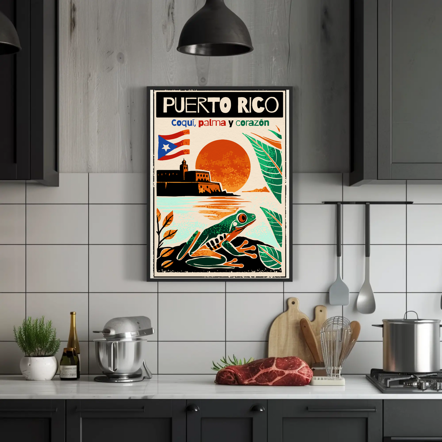 Vintage Poster Puerto Rico Coqui
