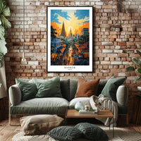 Bangkok Cityscape Art Poster - Urban or Cityscape Poster PosterGoat
