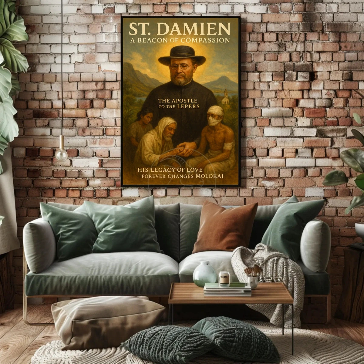 St. Damien Inspirational Legacy Vintage Heritage Poster