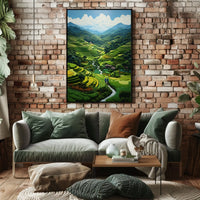 Serene Terraced Landscape Poster