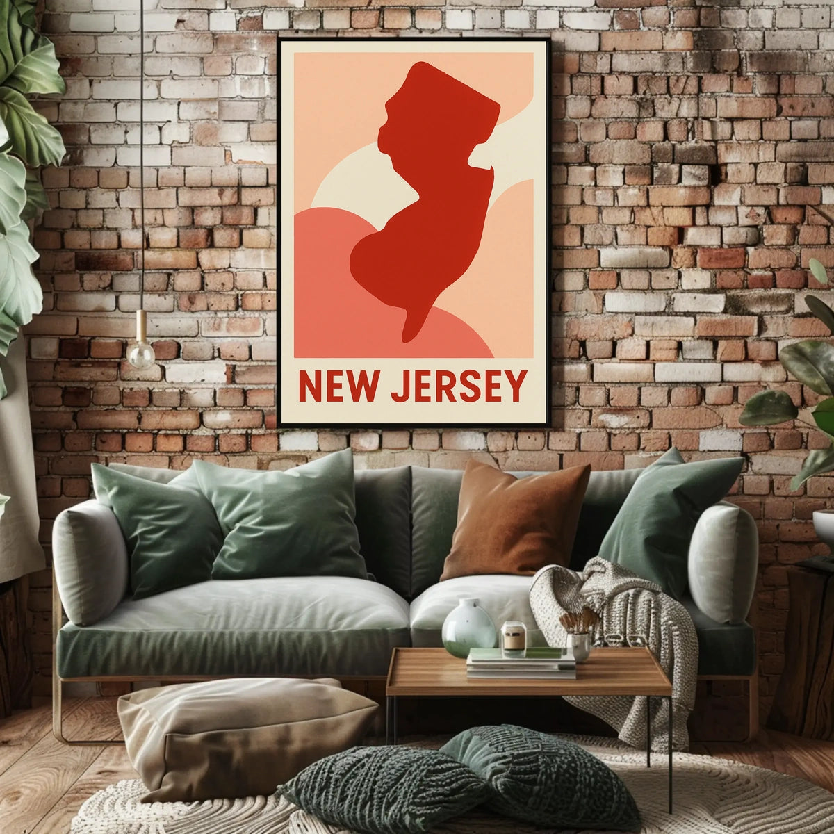 New Jersey Silhouette Poster