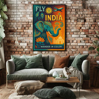 Fly India Wander In Color Poster
