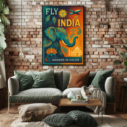Fly India Wander In Color Poster