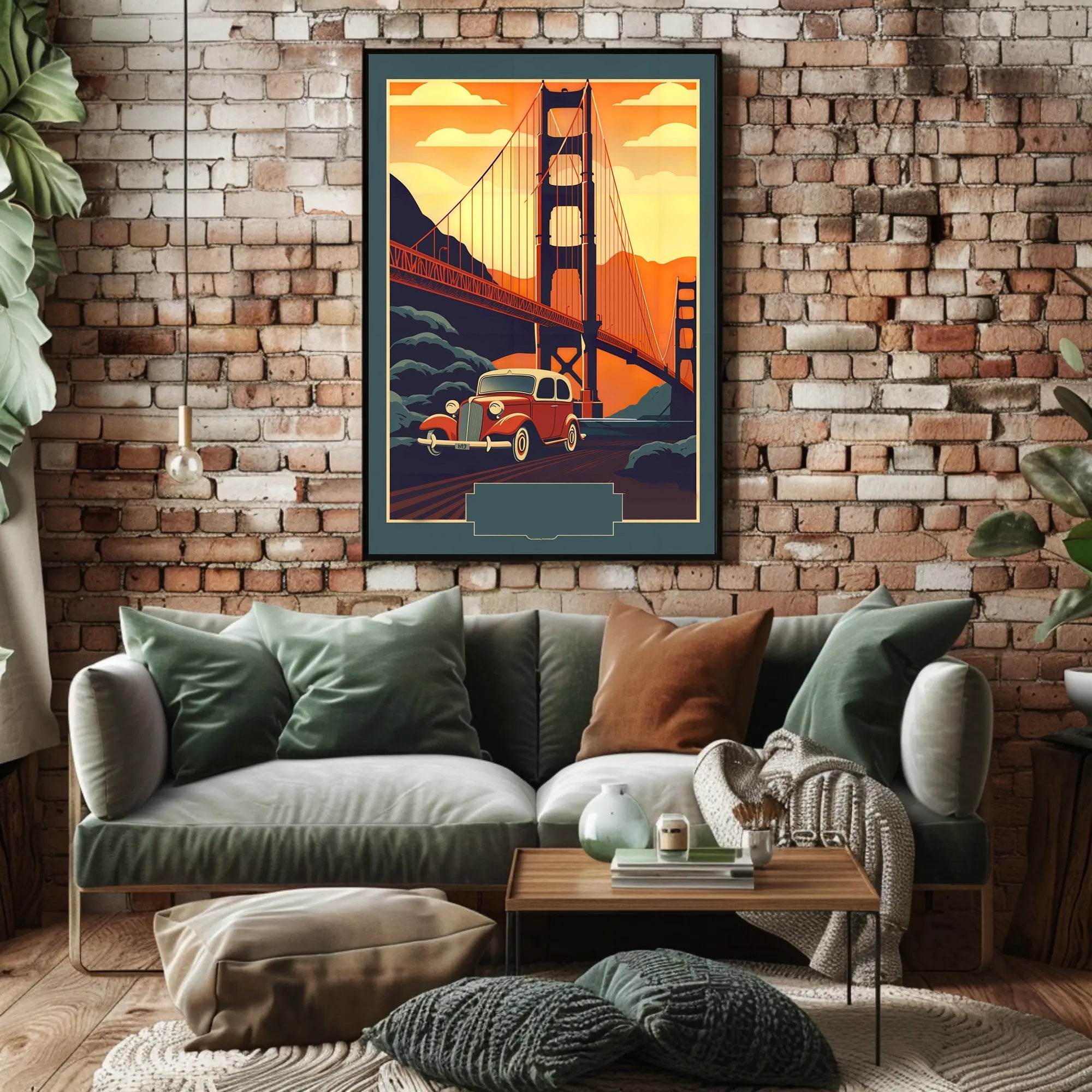 Vintage Adventure Over the Golden Gate Poster