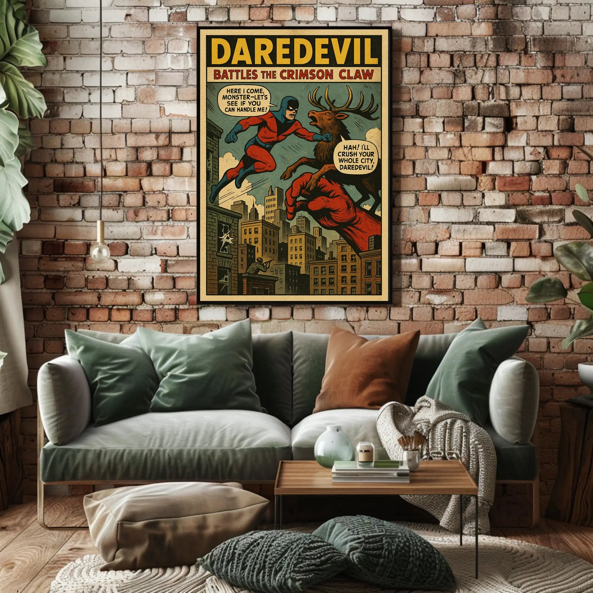 Daredevil Battles the Crimson Claw Poster PosterGoat