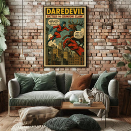 Daredevil Battles the Crimson Claw Poster PosterGoat
