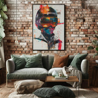 Futuristic Racer Art Print Poster for Home Decor and Wall Decoration PosterGoat