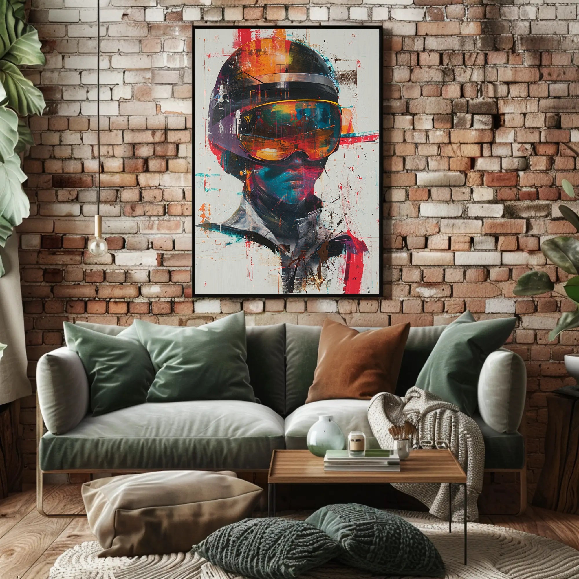Futuristic Racer Art Print Poster for Home Decor and Wall Decoration PosterGoat