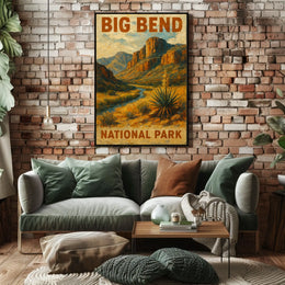 Big Bend National Park Desert Vintage Wanderlust Poster