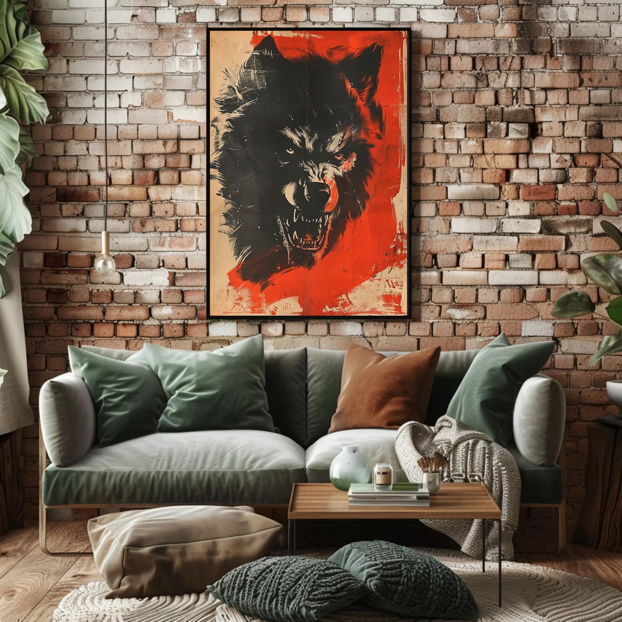 Fierce Wolf Art Poster for Home Decor and Nature Lovers PosterGoat