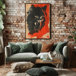 Fierce Wolf Art Poster for Home Decor and Nature Lovers PosterGoat