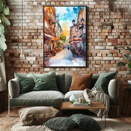 Vibrant Skadarlija Bohemian Street Scene In Serbia Poster
