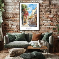 Vibrant Streets of Athens Poster PosterGoat