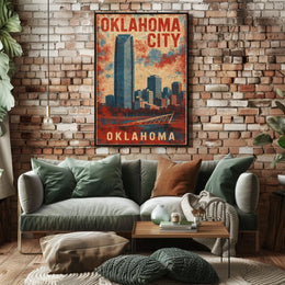 Oklahoma City Skyline Poster