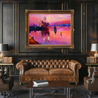 Sunset Harbor Serenity Poster