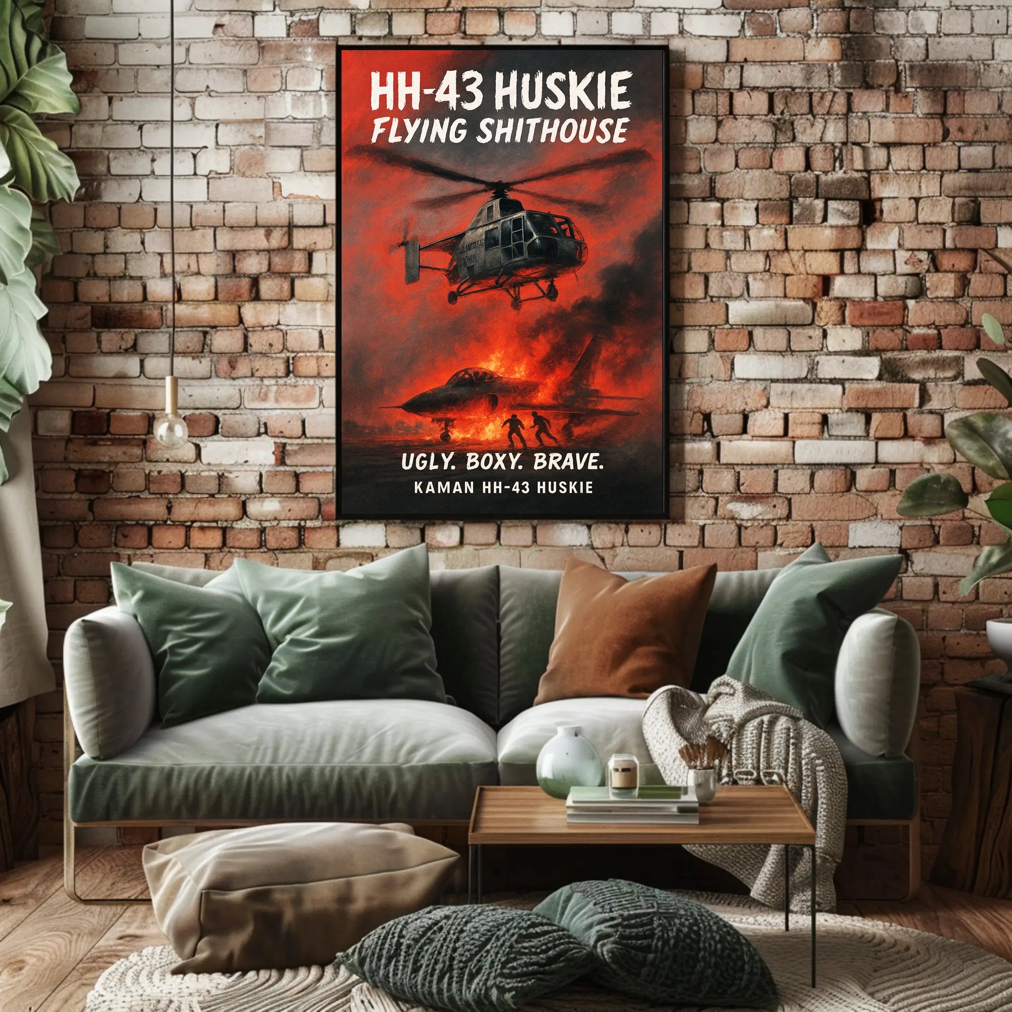 Kaman HH-43 Huskie Ugly. Boxy. Brave Poster PosterGoat