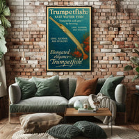 Trumpetfish Salt Water Elegance Poster