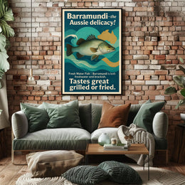 Barramundi Australian Delicacy Cultural or Heritage Poster