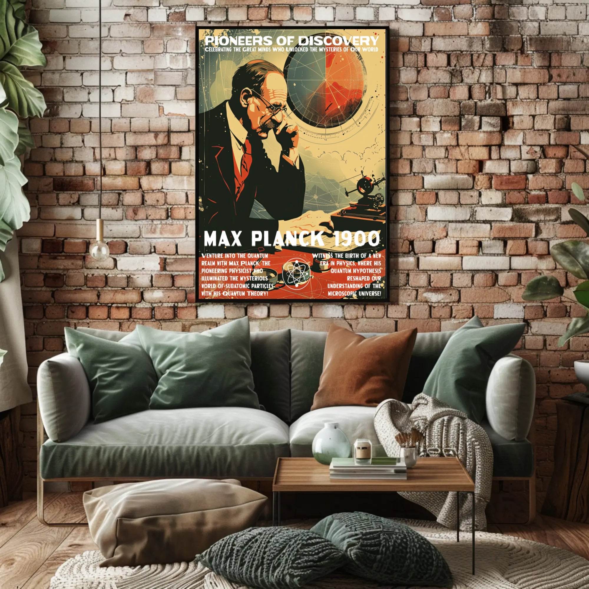 Max Planck Quantum Theory Educational or Infographic Poster