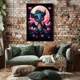 Moonlit Dreams The Adorable Dragon Art Print