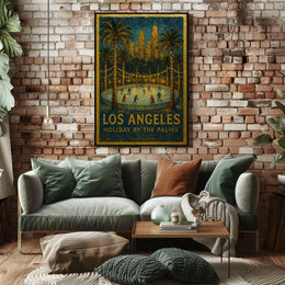 Los Angeles Holiday By The Palms Poster