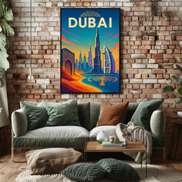 Dubai Poster City Of Wonders Vibrant Skyline For Travelers