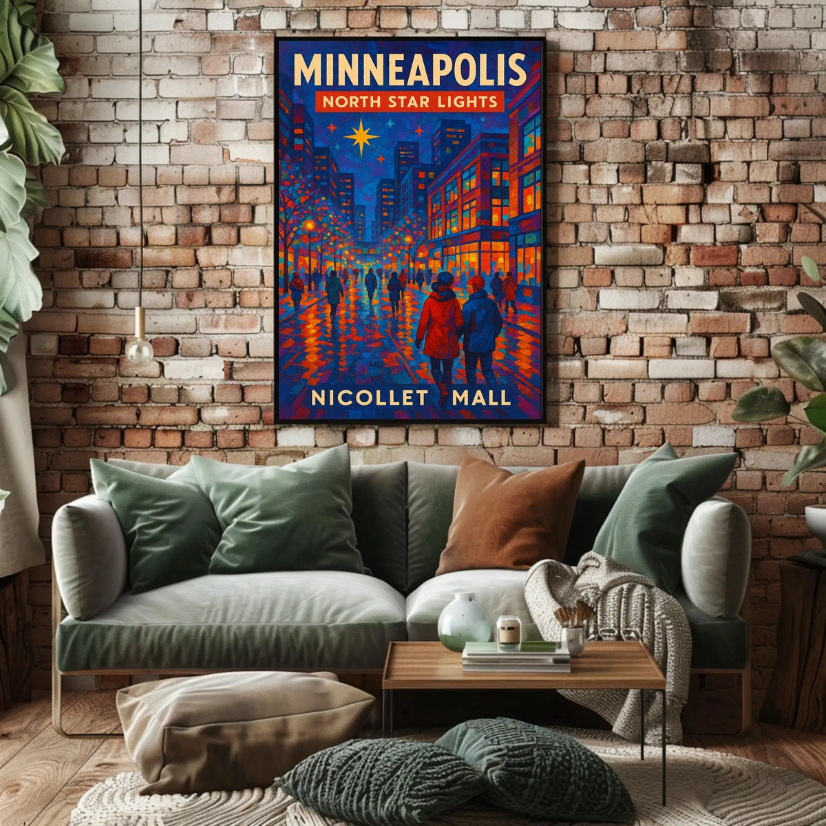 Minneapolis North Star Lights Poster