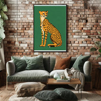 Cheetah Majestic Illustration Poster Wall Art
