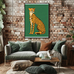 Cheetah Majestic Illustration Poster Wall Art