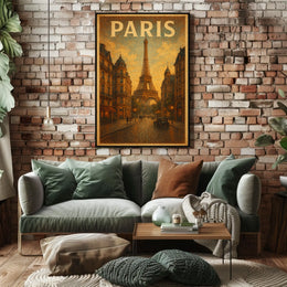 Paris Evening Scene Poster