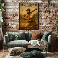 Troy Trojans Pioneers Of The Diamond Poster