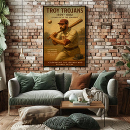Troy Trojans Pioneers Of The Diamond Poster