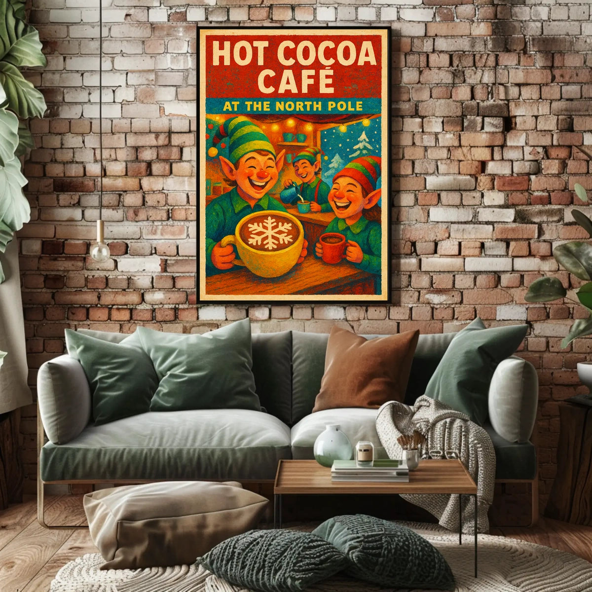 Hot Cocoa Café At The North Pole Poster