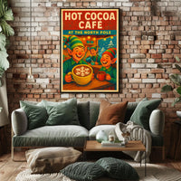 Hot Cocoa Café At The North Pole Poster
