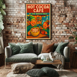 Hot Cocoa Café At The North Pole Poster