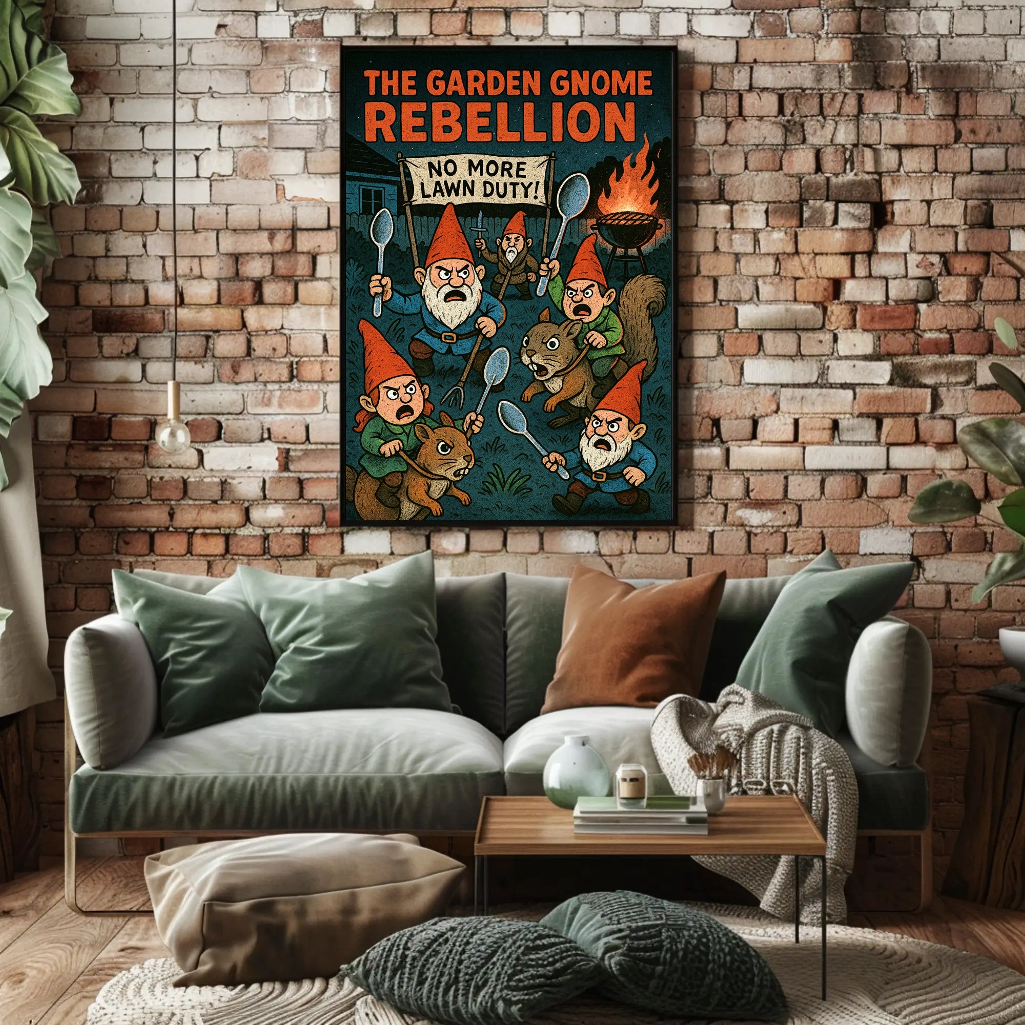 The Garden Gnome Rebellion Poster PosterGoat