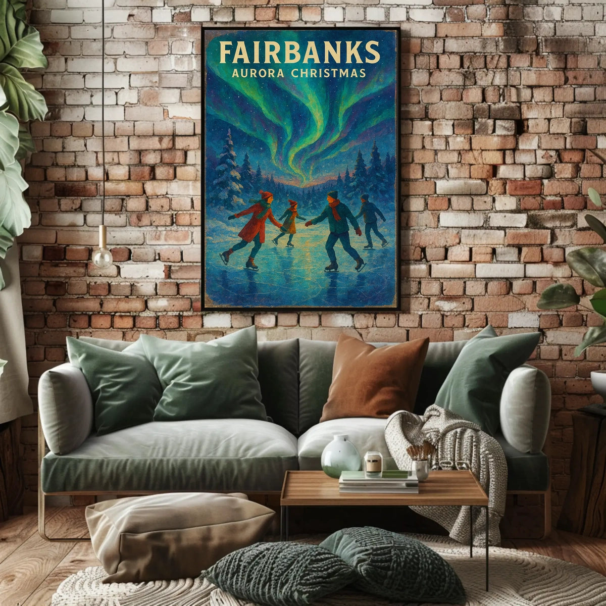 Fairbanks Aurora Christmas Poster