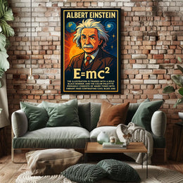 Einstein Scenic EMC2 Portrait Study Poster