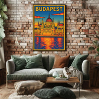 Budapest Architectural Art Poster