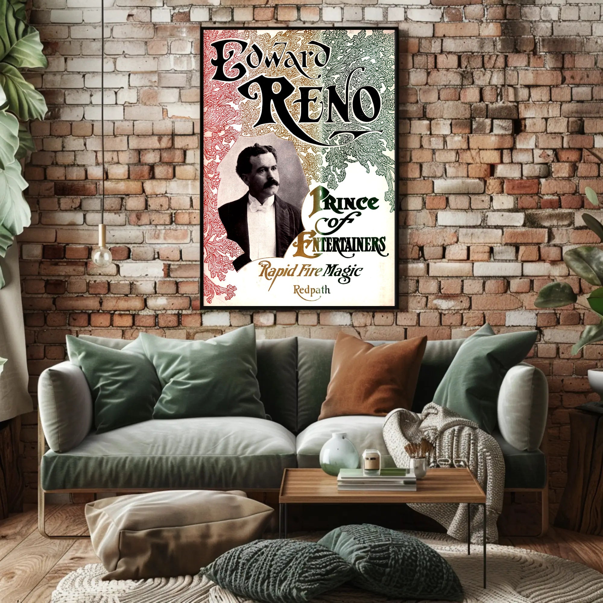 Edward Reno Vintage Magic Performance Cultural Poster