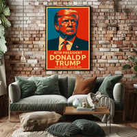 Trump Visionary Leadership Pop Art Patriotic Poster