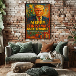 Donald Trump Christmas Theme Political Poster