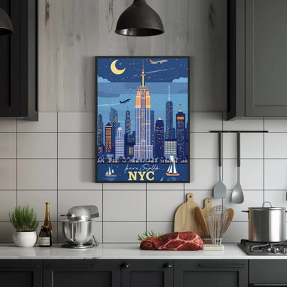 NYC Skyline Vintage Poster
