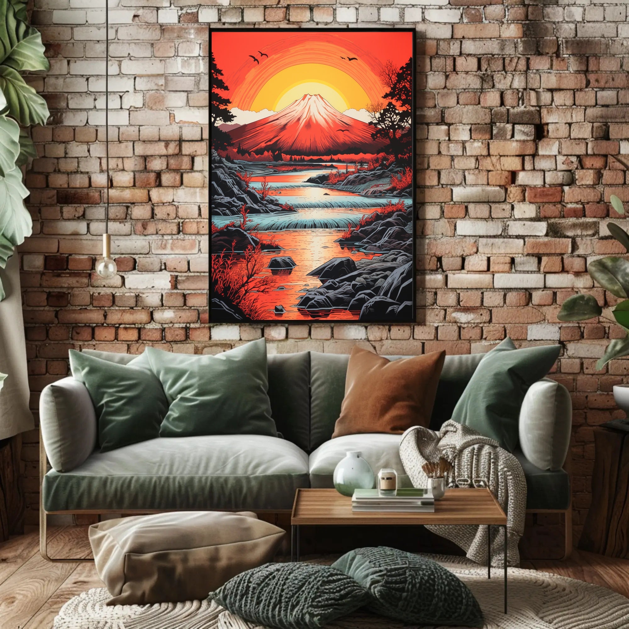 Mount Fuji Serenity Japanese Travel Poster